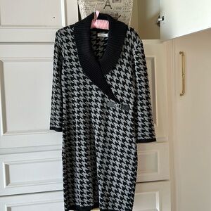 Houndstooth design sweater dress Calvin Klein